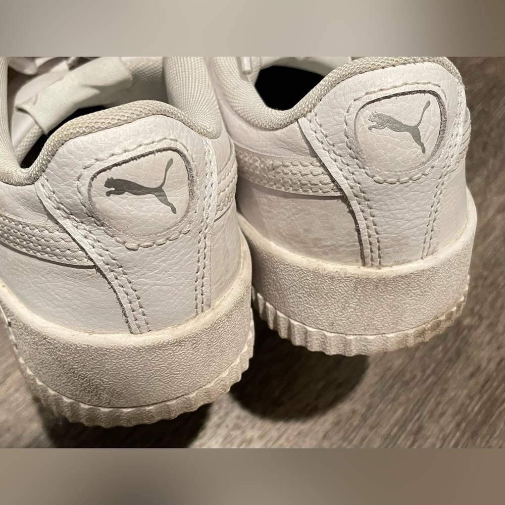 Puma Carina White Leather Sneakers - Picture 4 of 6